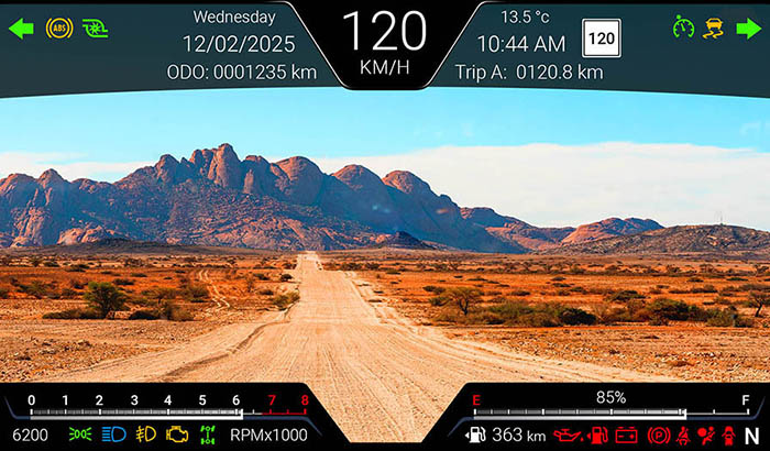 Dodge Viper SRT E10 Screen front camera