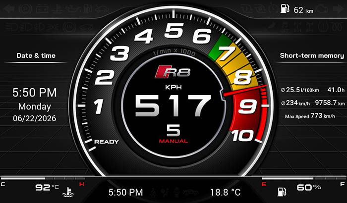 Audi R8 Screen 1 8