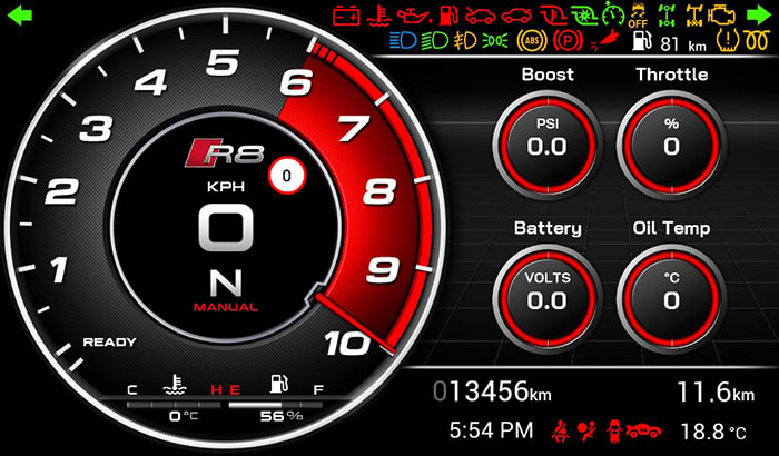Audi R8 Screen 2 0