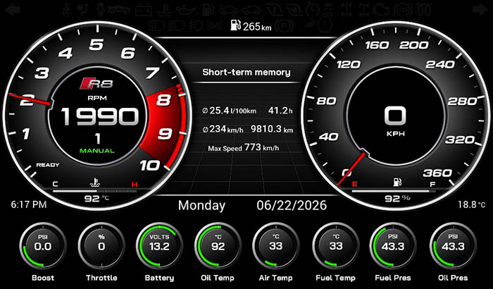 Audi R8 Screen 3 10